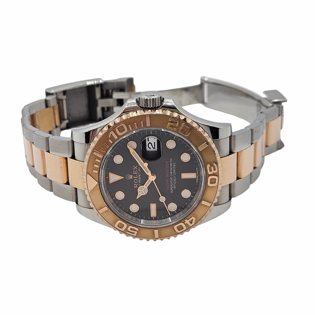 Rolex Yacht-Master 40 18K Everose Gold and Oystersteel Black Dial 116621 C.2016