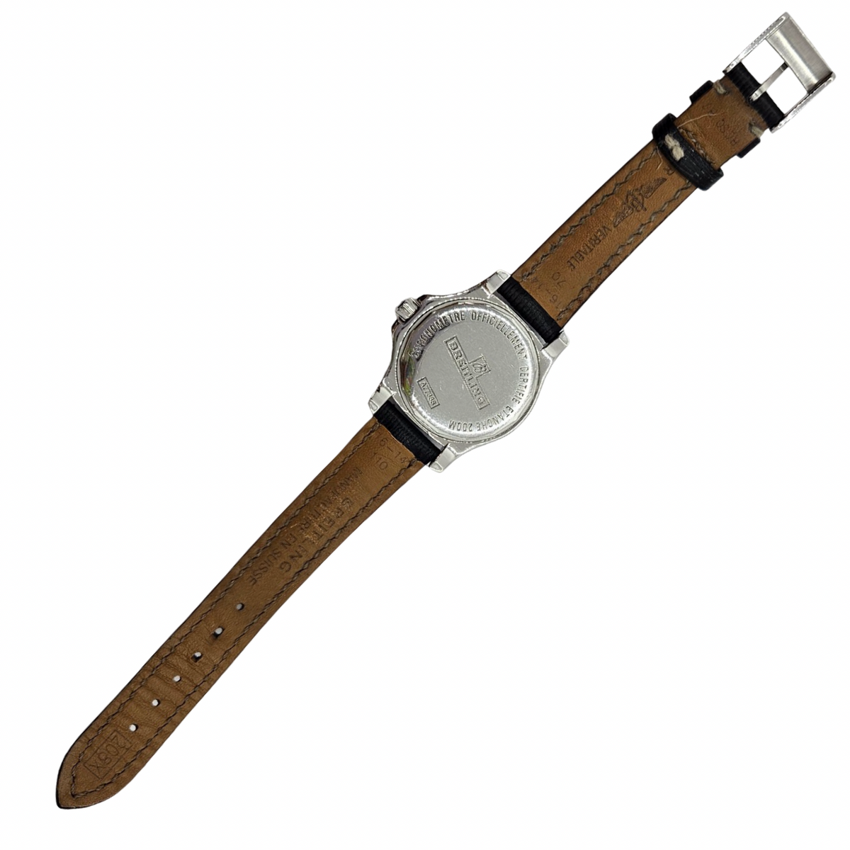 Breitling Colt Lady Chronometer 33mm Quartz Stratus Silver Dial Black Leather A77388