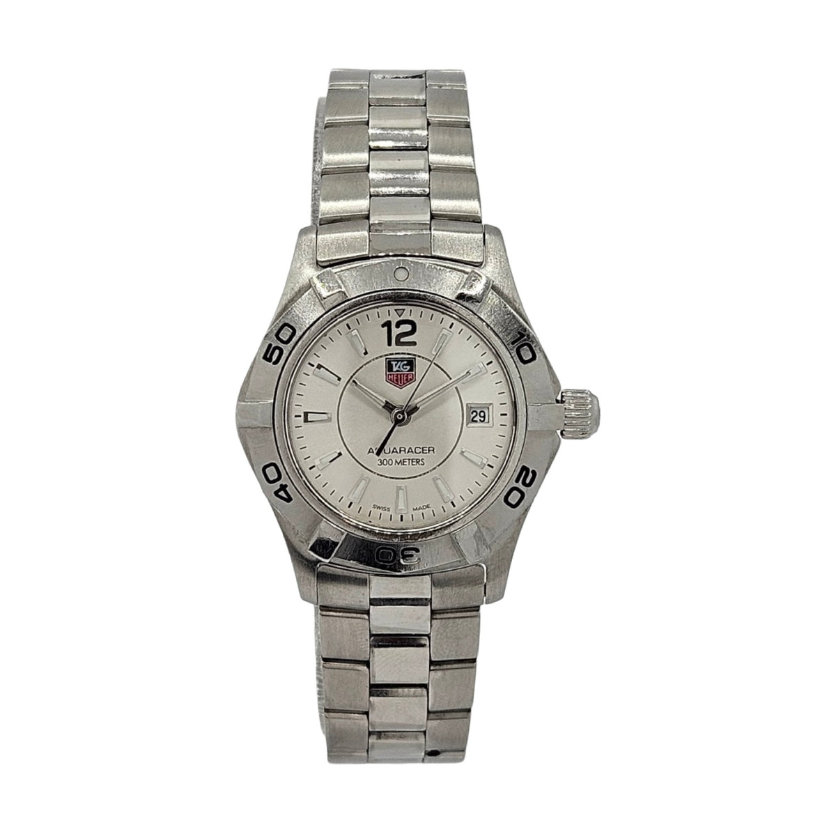TAG Heuer Aquaracer 27mm Quartz Silver Dial Stainless Steel Bracelet WAF1412.BA0823