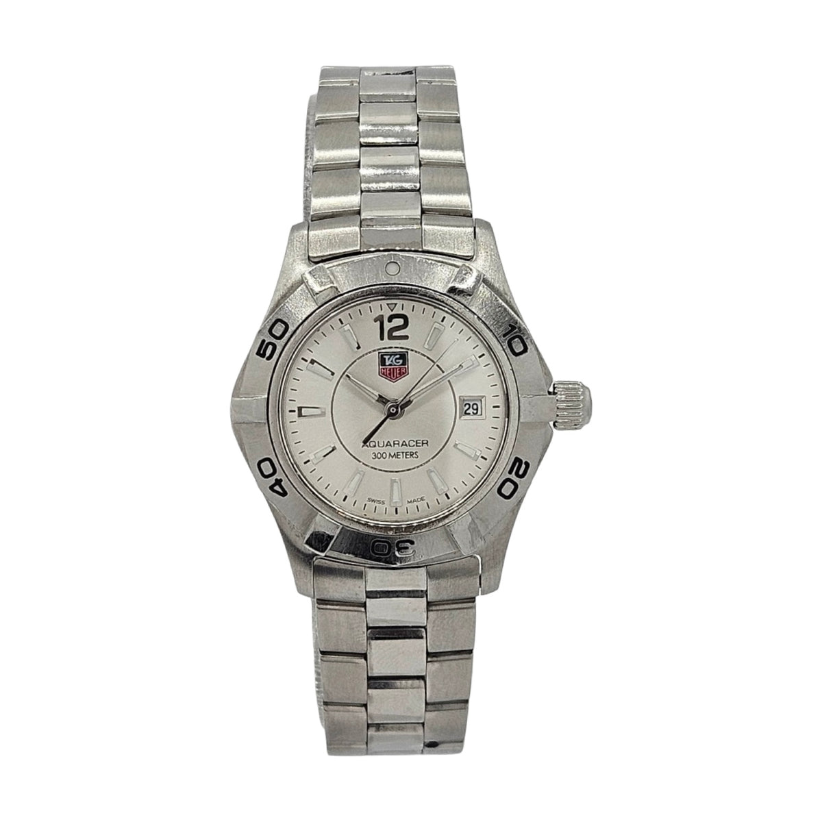 TAG Heuer Aquaracer 27mm Quartz Silver Dial Stainless Steel Bracelet WAF1412.BA0823