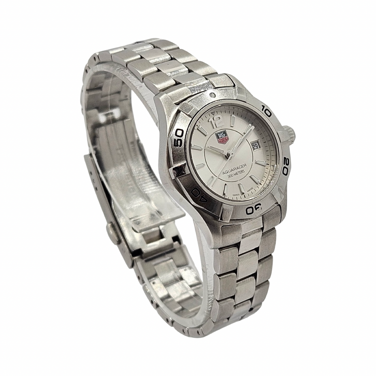 TAG Heuer Aquaracer 27mm Quartz Silver Dial Stainless Steel Bracelet WAF1412.BA0823