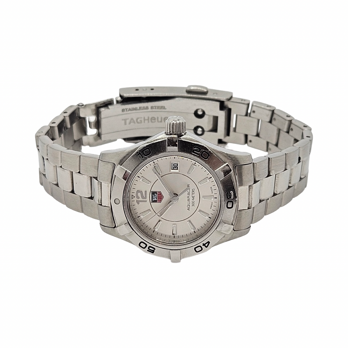TAG Heuer Aquaracer 27mm Quartz Silver Dial Stainless Steel Bracelet WAF1412.BA0823
