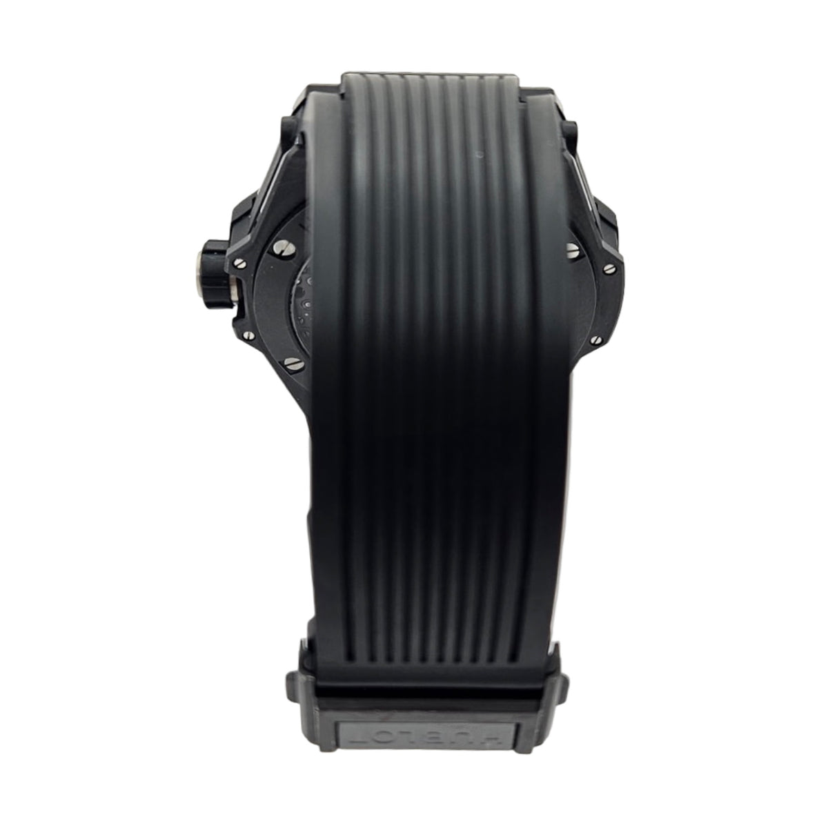 Hublot Big Bang MECA-10 Black Magic Manual Winding Skeleton Black Ceramic and Black-plated Titanium Black Rubber Strap 414.CI.1123.RX