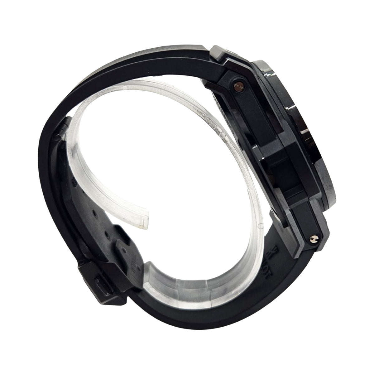 Hublot Big Bang MECA-10 Black Magic Manual Winding Skeleton Black Ceramic and Black-plated Titanium Black Rubber Strap 414.CI.1123.RX