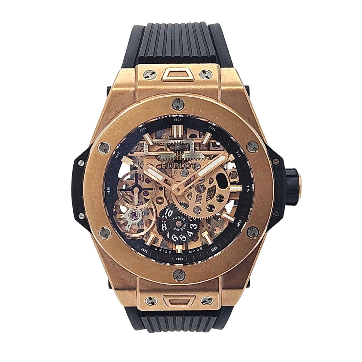 Hublot Big Bang MECA-10 King Gold 45mm Manual-winding Skeleton Black Rubber Strap 414.OI.1123.RX