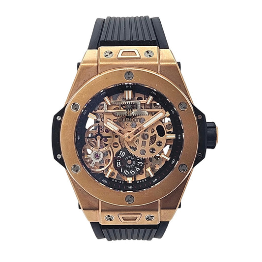 Hublot Big Bang MECA-10 King Gold 45mm Manual-winding Skeleton Black Rubber Strap 414.OI.1123.RX