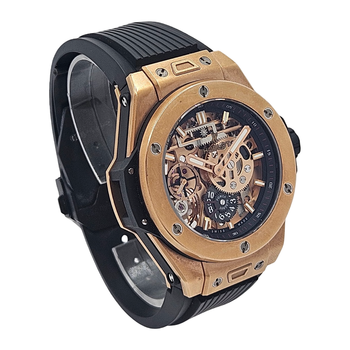 Hublot Big Bang MECA-10 King Gold 45mm Manual-winding Skeleton Black Rubber Strap 414.OI.1123.RX