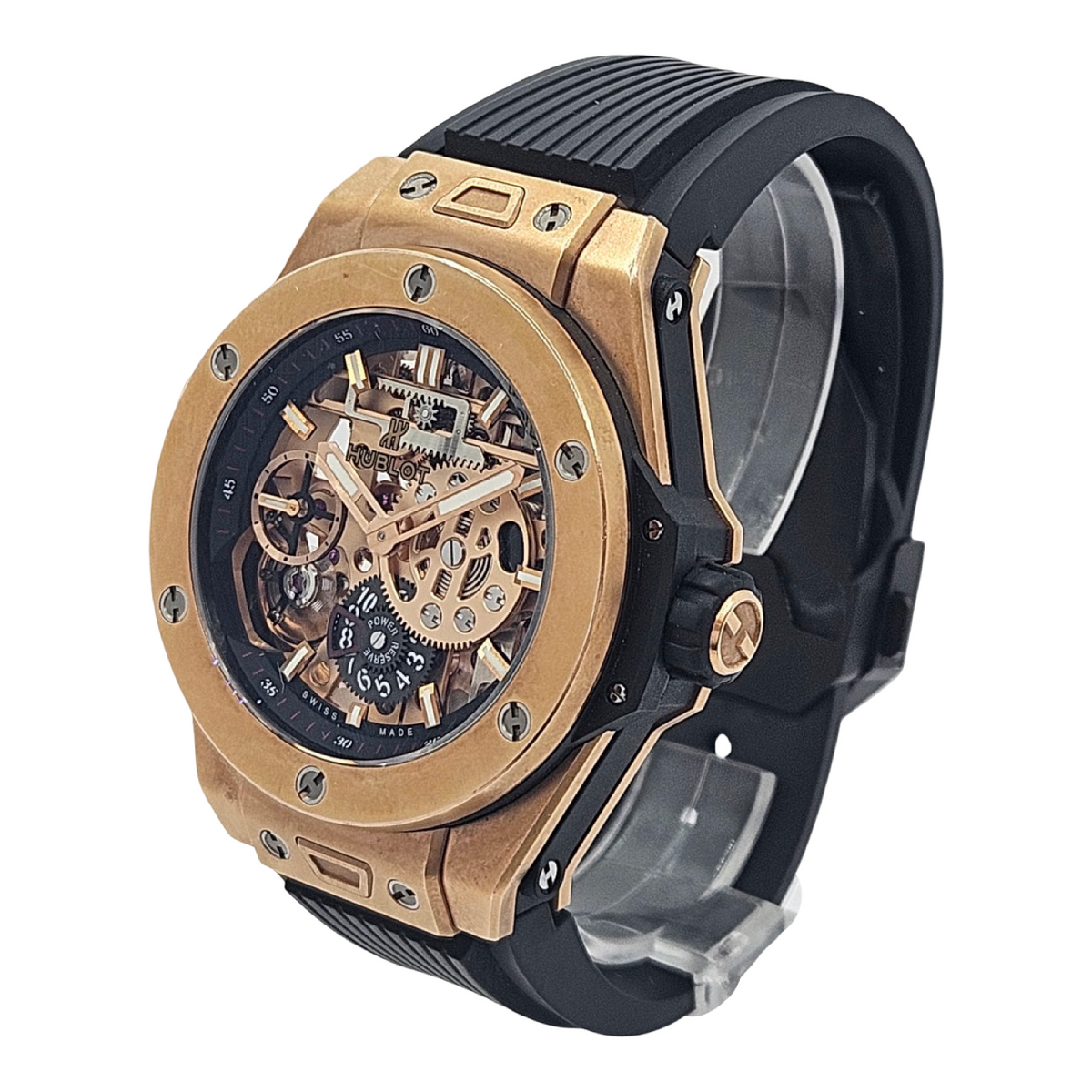 Hublot Big Bang MECA-10 King Gold 45mm Manual-winding Skeleton Black Rubber Strap 414.OI.1123.RX