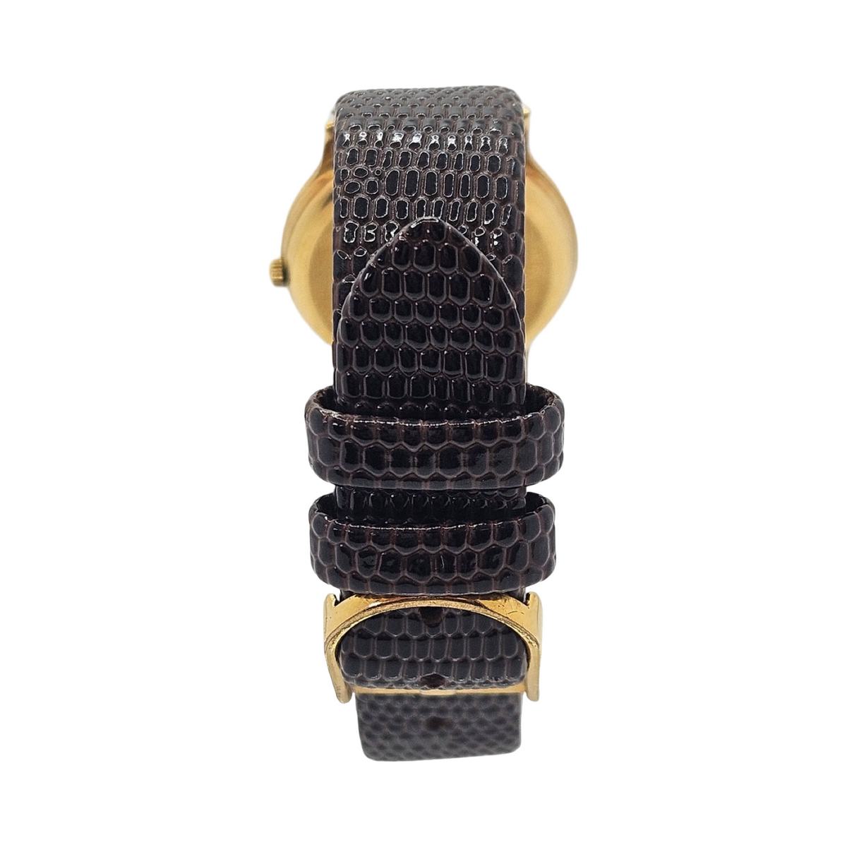 Mondia Classic 18K Yellow Gold 28mm Swiss Quartz Champagne Dial Brown Leather Strap 09.0081.413