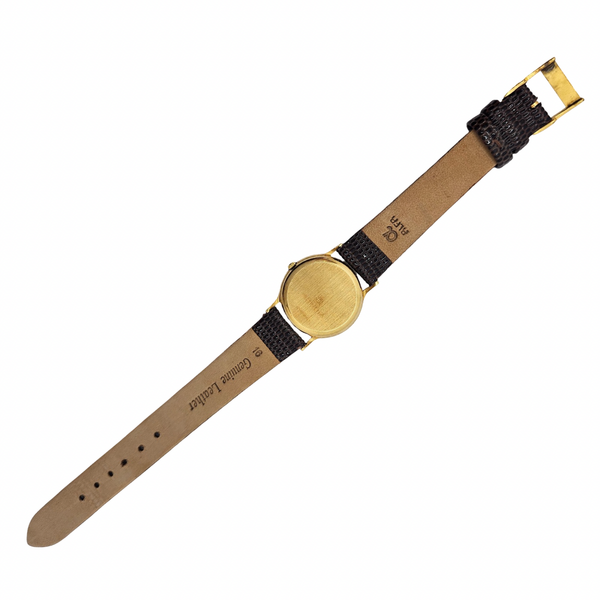 Mondia Classic 18K Yellow Gold 28mm Swiss Quartz Champagne Dial Brown Leather Strap 09.0081.413