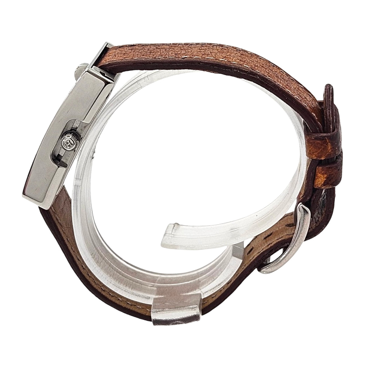 Hermes Belt Watch 26mm (Classic Medium) Swiss Quartz Silver Dial Grained Leather Strap BE1.210 C.2000