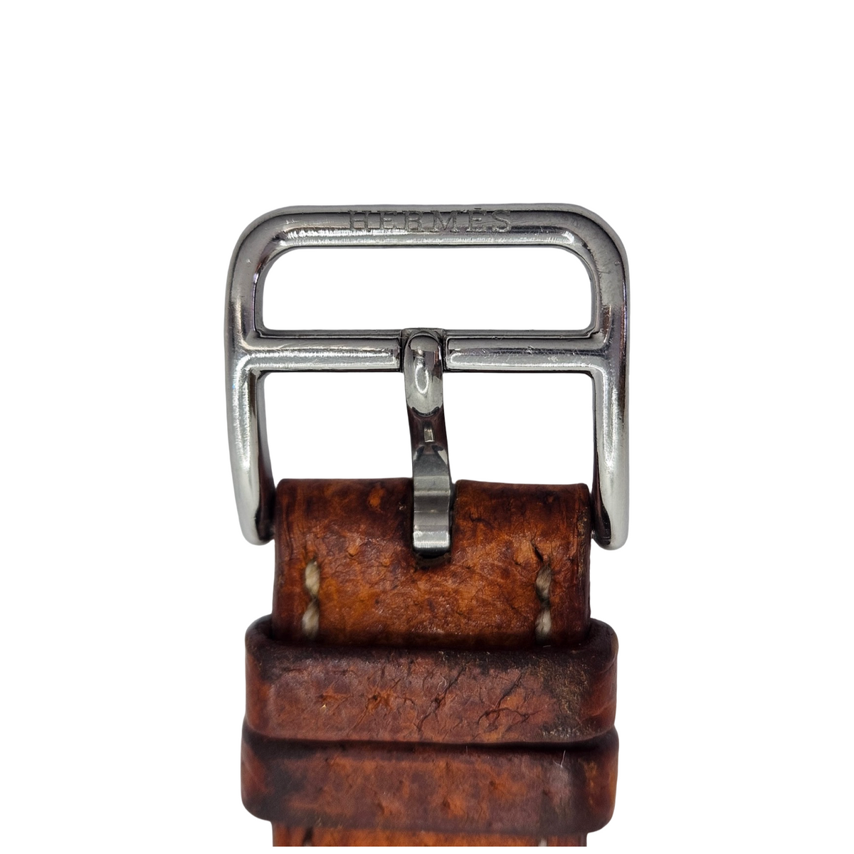Hermes Belt Watch 26mm (Classic Medium) Swiss Quartz Silver Dial Grained Leather Strap BE1.210 C.2000
