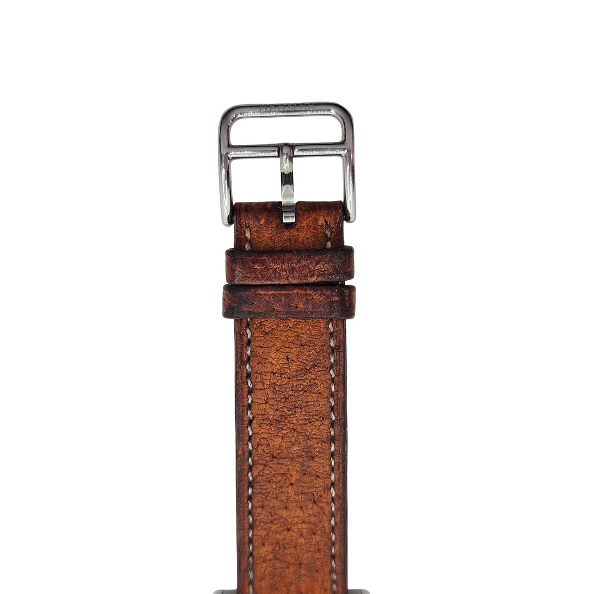 Hermes Belt Watch 26mm (Classic Medium) Swiss Quartz Silver Dial Grained Leather Strap BE1.210 C.2000