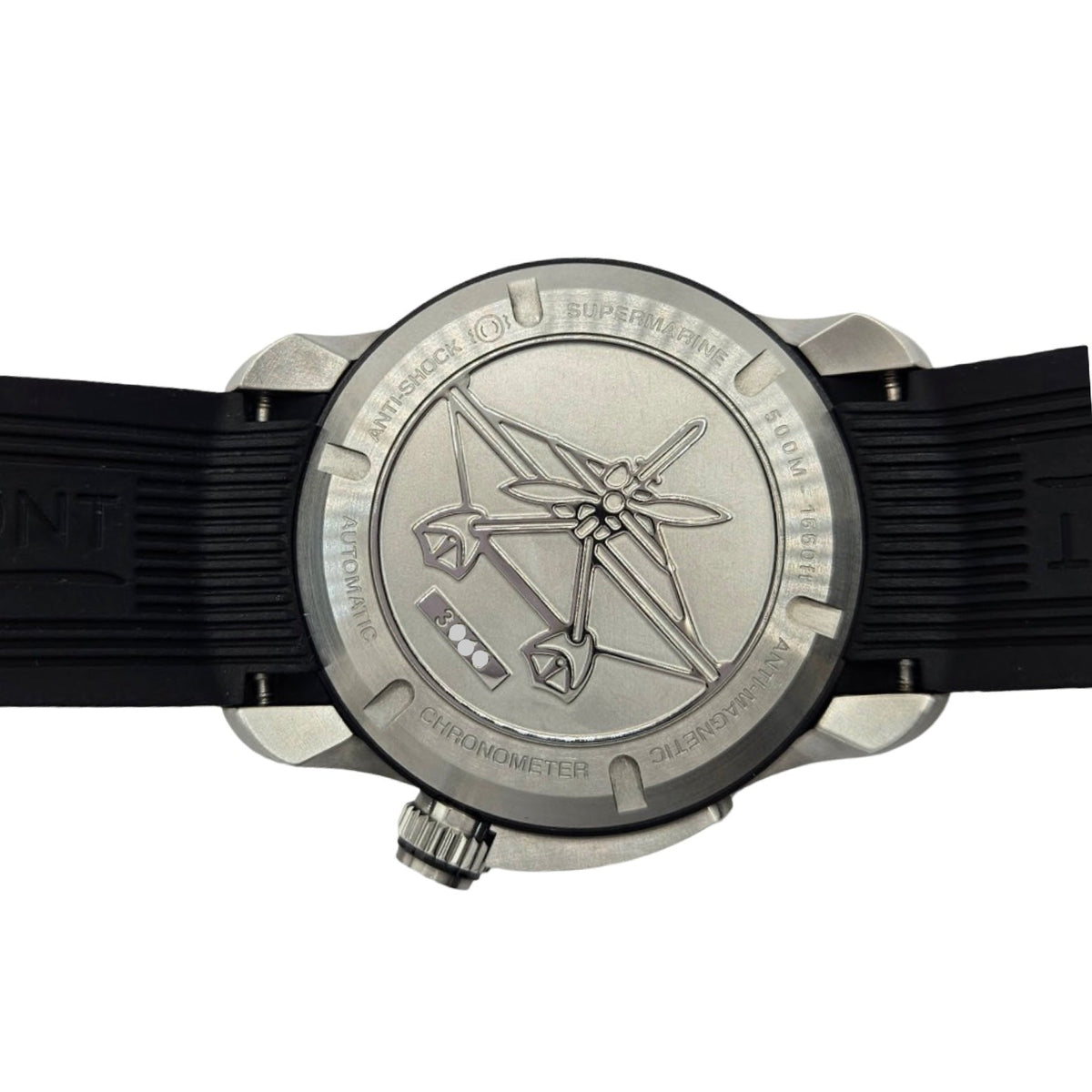 Bremont Supermarine 500 Automatic Chronometer Day Date 43mm Green/ Black Dial  Black Rubber Strap S500-BK-GN