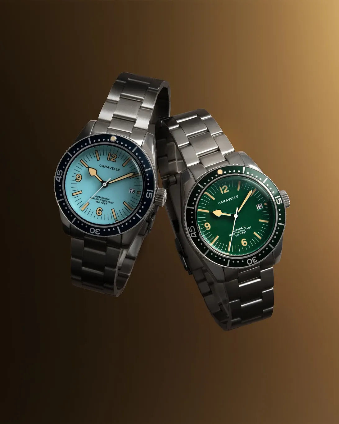 Caravelle Sea Hunter Automatic 39mm Green Dial Stainless Steel Bracelet 43B179