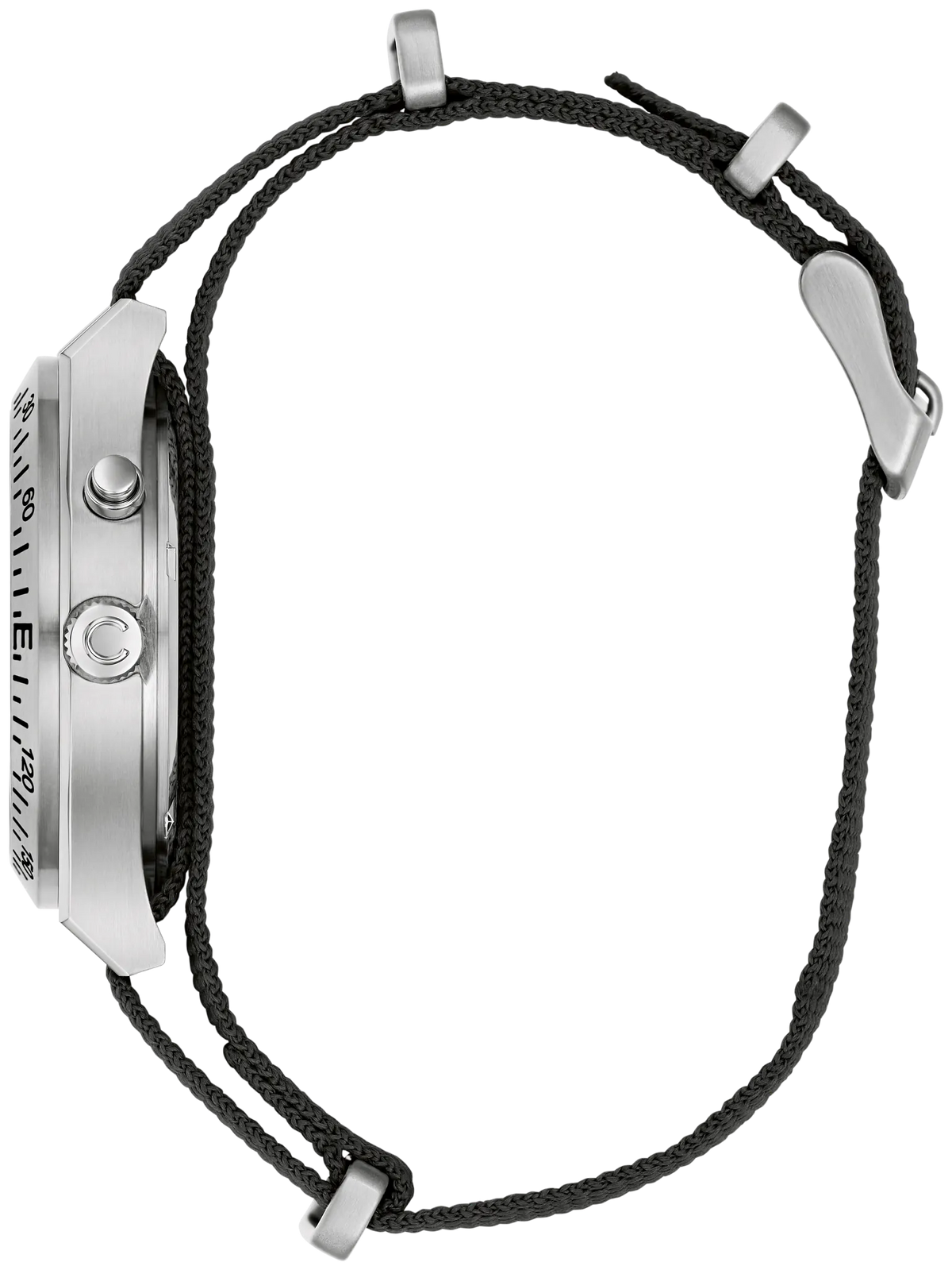 Caravelle Light Up Quartz 39mm Black Dial Nylon Strap 43C125