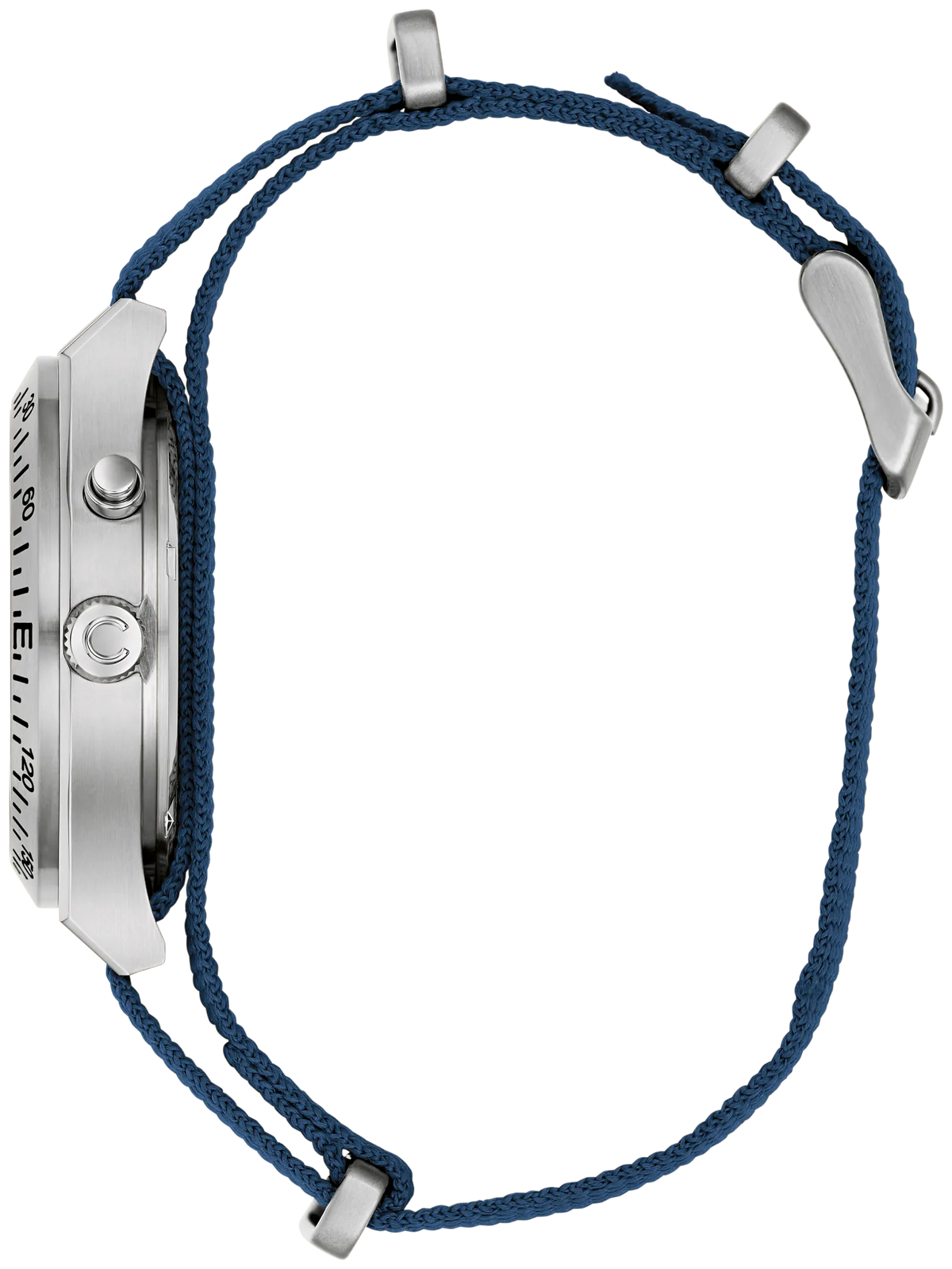 Caravelle Light Up 39mm Quartz Blue Dial Blue Nylon Strap 43C126