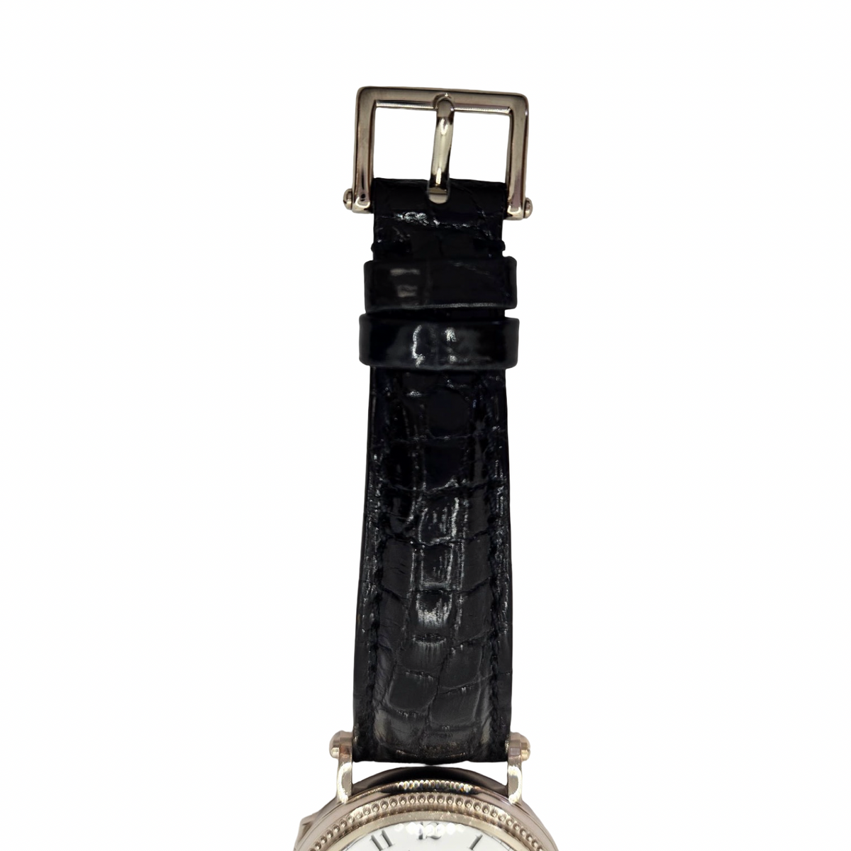 Patek Philippe Complications Moonphase "Age of the Moon" Officer's Watch 18K White Gold Automatic 5015G