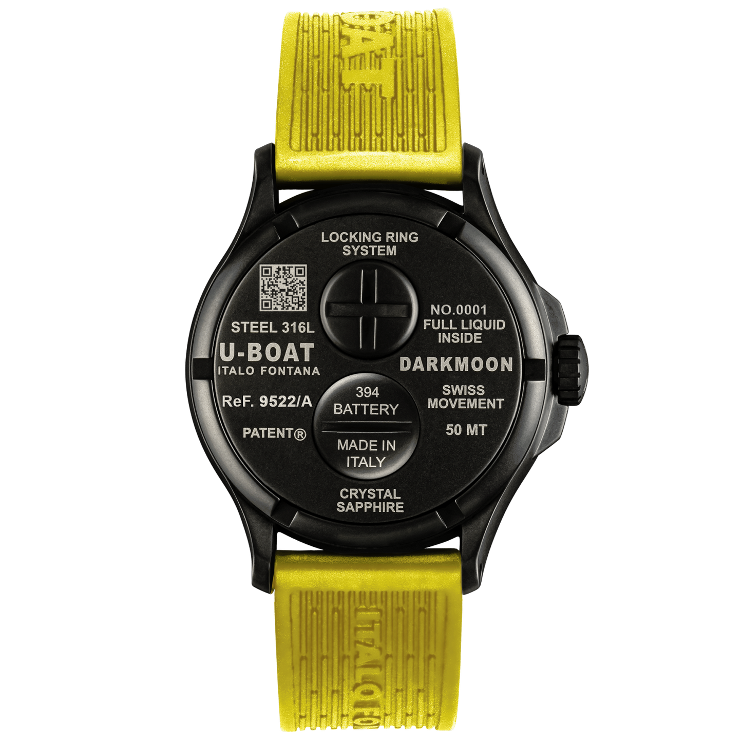 U-BOAT Darkmoon Capsoil 44mm Black/Yellow PVD 9522