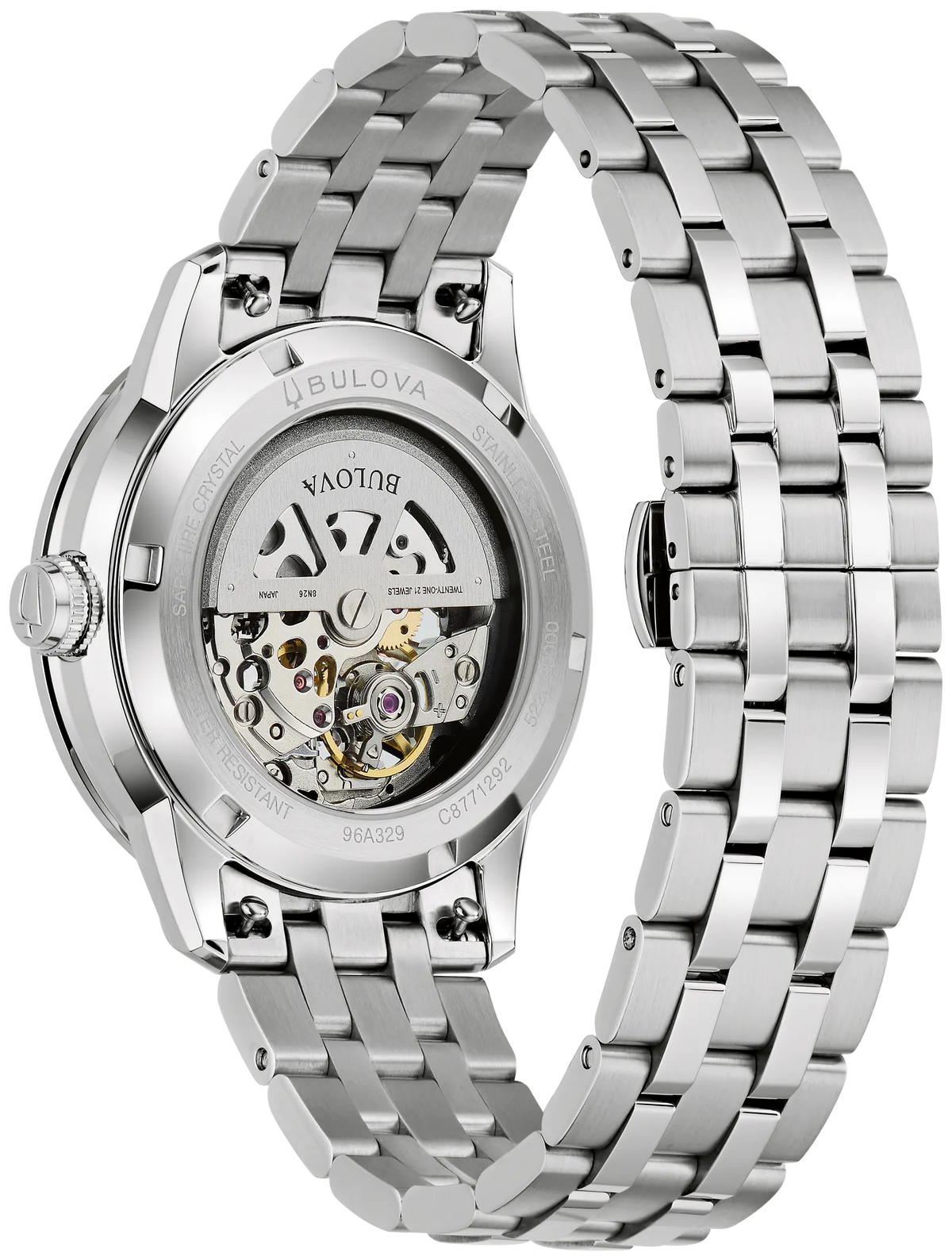 Bulova Classic Sutton Automatic Men's Green Dial Steel Bracelet 96A329