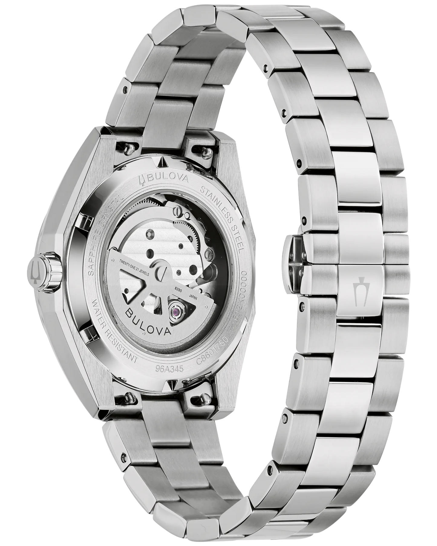 Bulova Surveyor Automatic 39mm Silver Dial Stainless Steel Bracelet 96A345