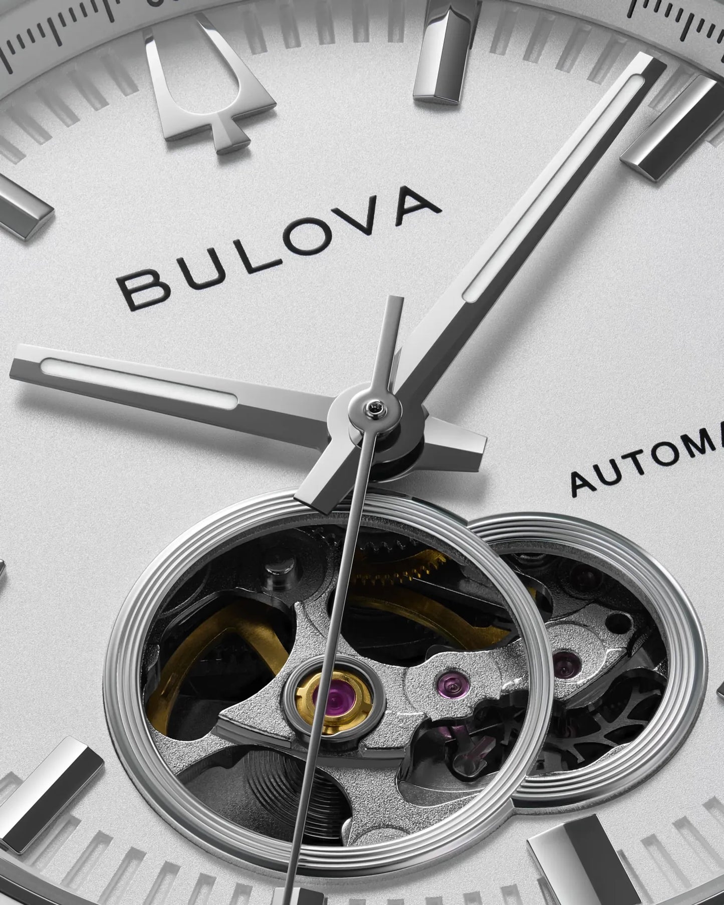 Bulova Surveyor Automatic 39mm Silver Dial Stainless Steel Bracelet 96A345