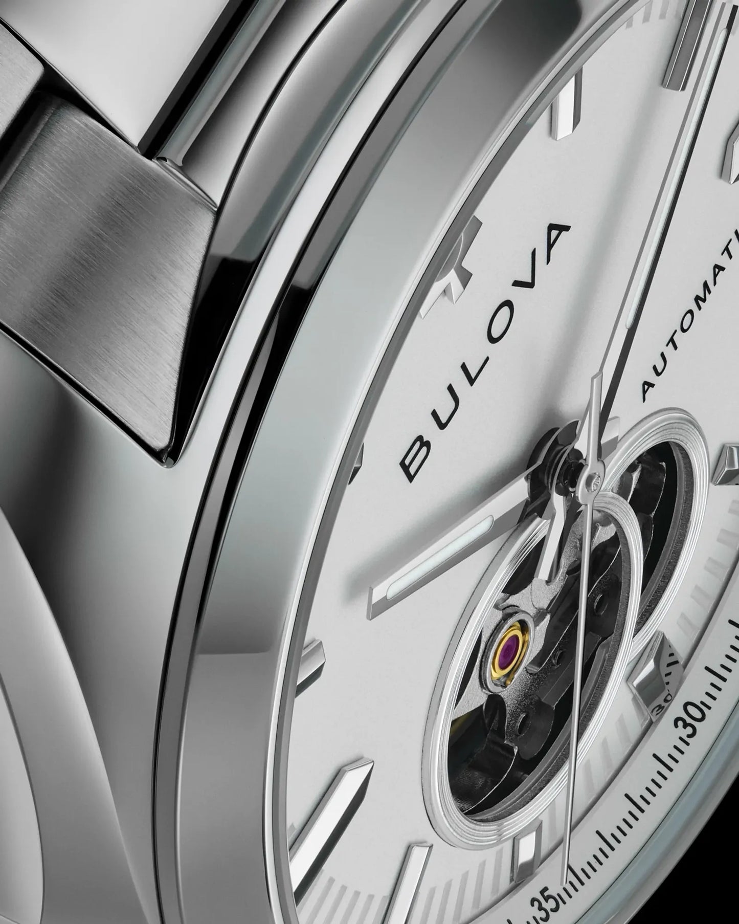 Bulova Surveyor Automatic 39mm Silver Dial Stainless Steel Bracelet 96A345