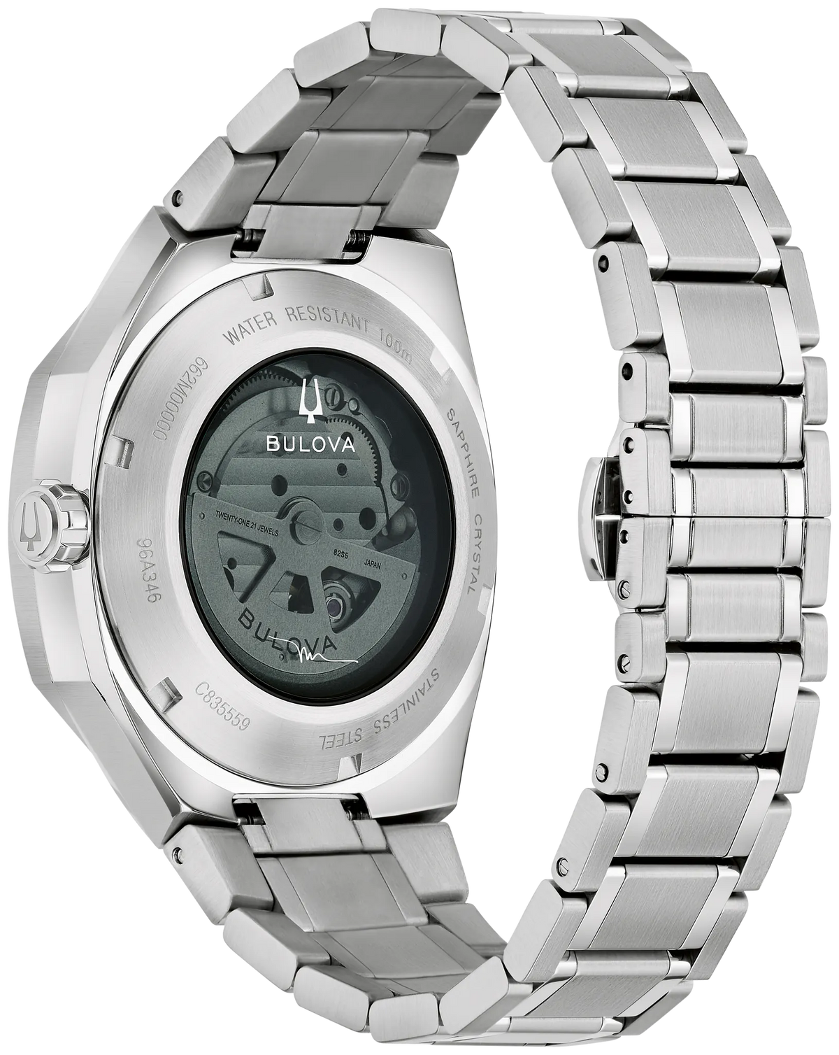 Bulova Marc Anthony Surveyor Automatic 40.5mm Green Dial Steel Bracelet 96A346