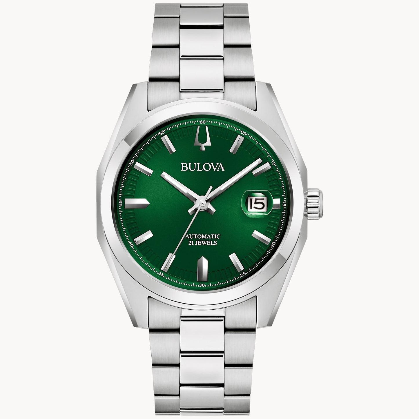 Bulova Surveyor Automatic Green Dial Stainless Steel Bracelet 96B429