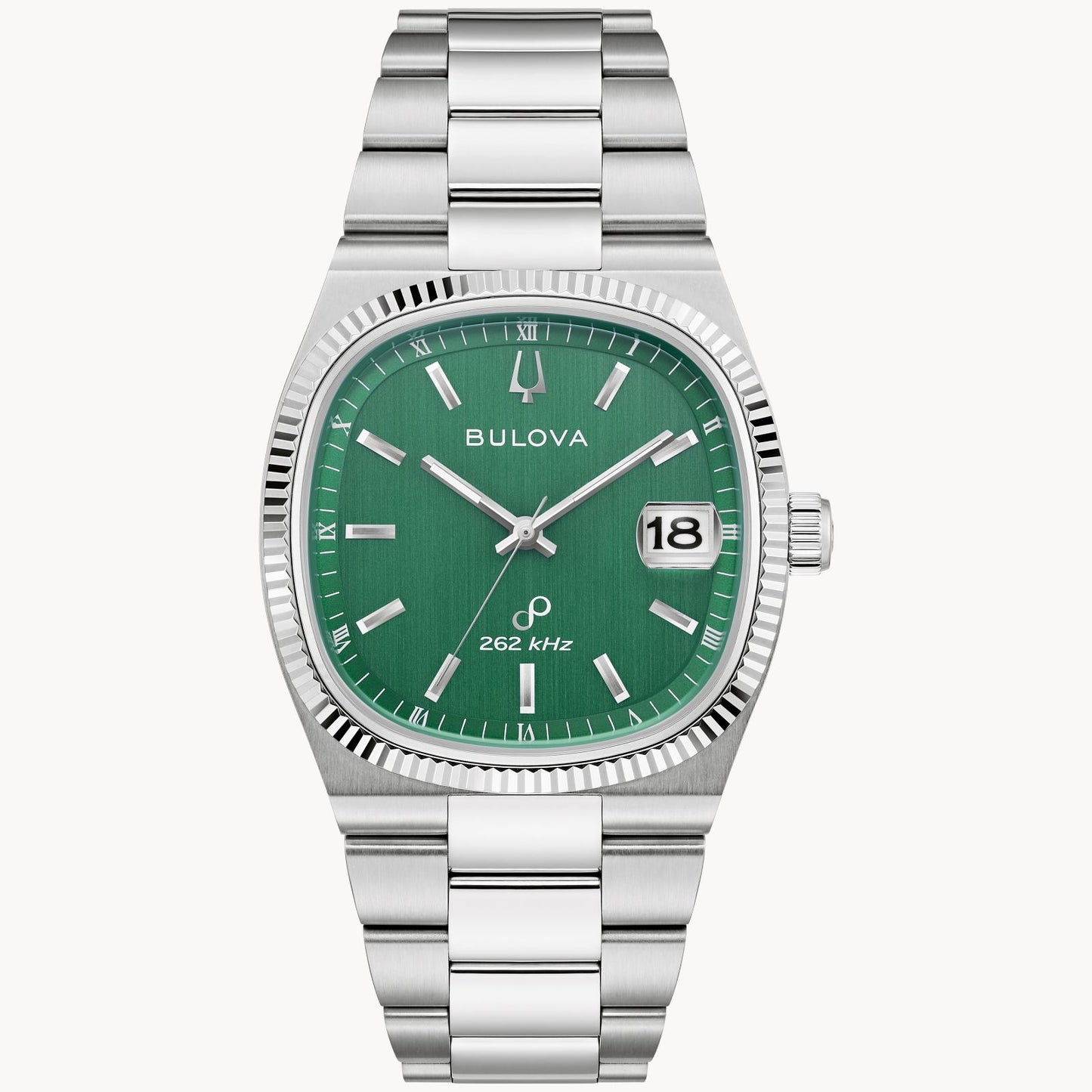 Bulova Super Seville Green Dial Stainless Steel Bracelet 96B439