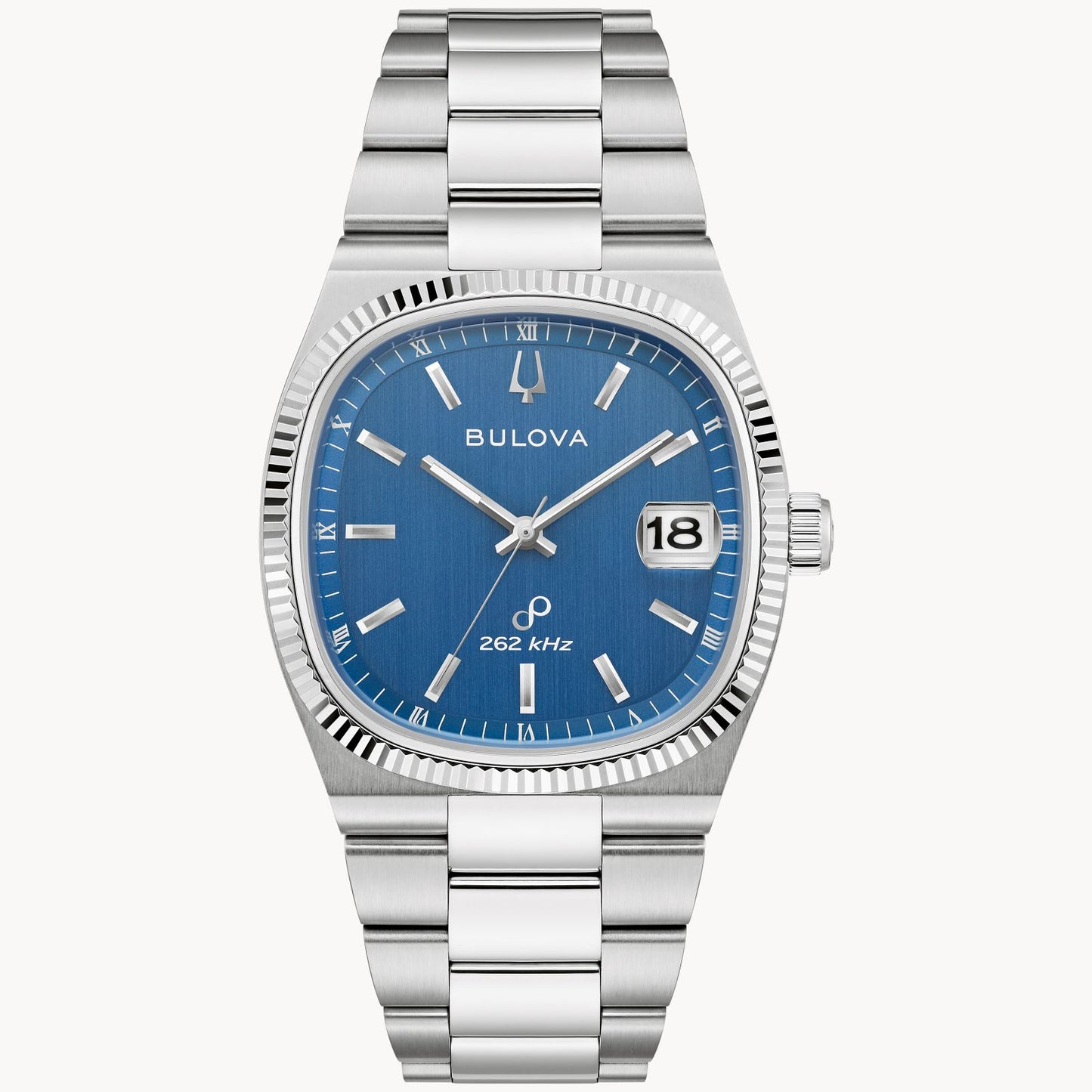 Bulova Super Seville Blue Dial Stainless Steel Bracelet 96B440