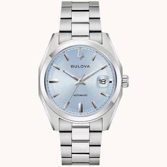 Bulova Surveyor Men's Light Blue Dial Stainless Steel Bracelet 96B469