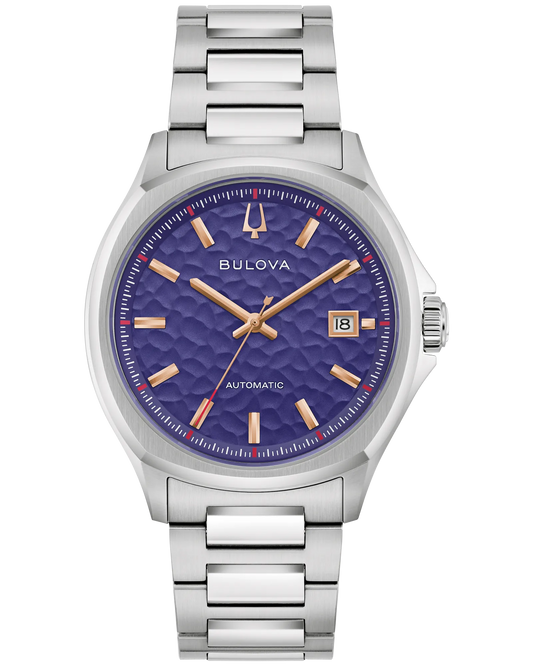 Bulova Tony Bennett "NYC" Automatic Purple Dial Stainless Steel Bracelet 96B484