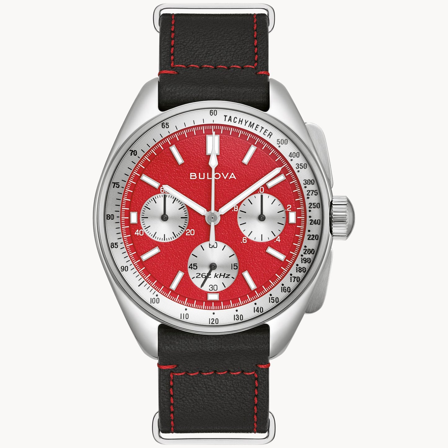 Bulova Archive Series Lunar Pilot Red Dial Chronograph 96K115