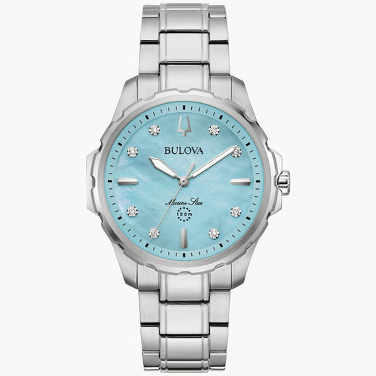 Bulova Marine Star Blue Dial Stainless Steel Bracelet 96P248