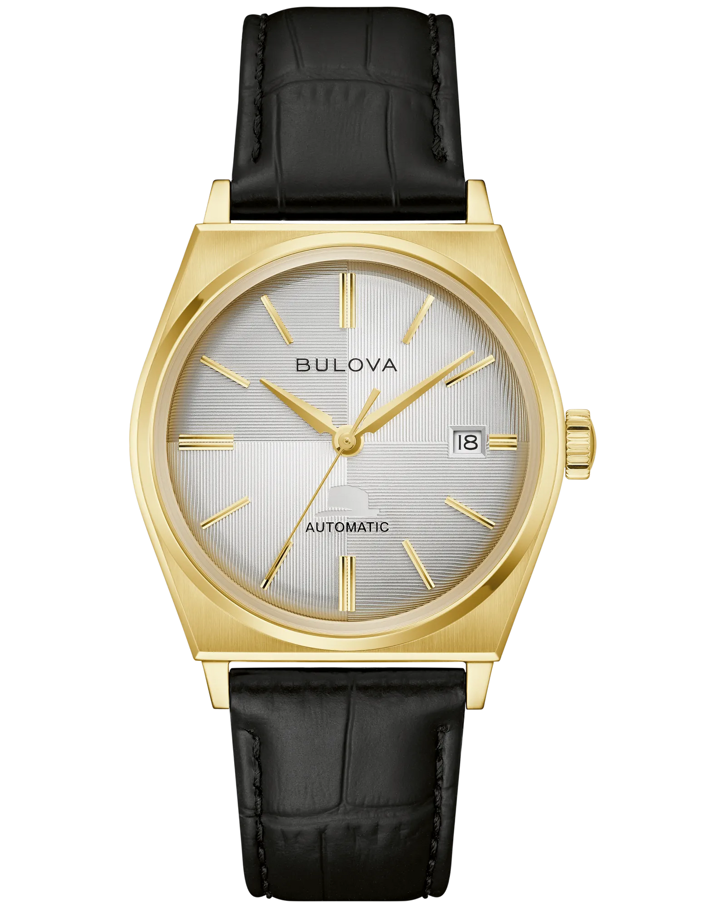 Bulova Frank Sinatra "Nothing But The Best" Automatic Silver Dial Gold-tone Stainless Steel Bracelet 97B243