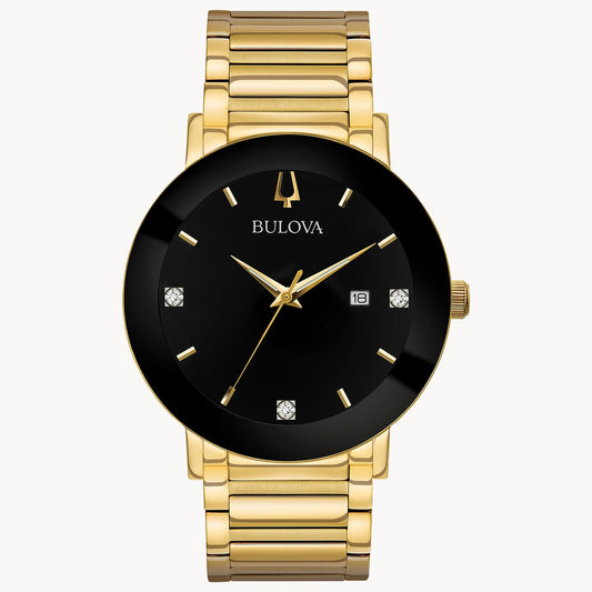 Bulova Futuro Men's Gold Black Dial 97D116