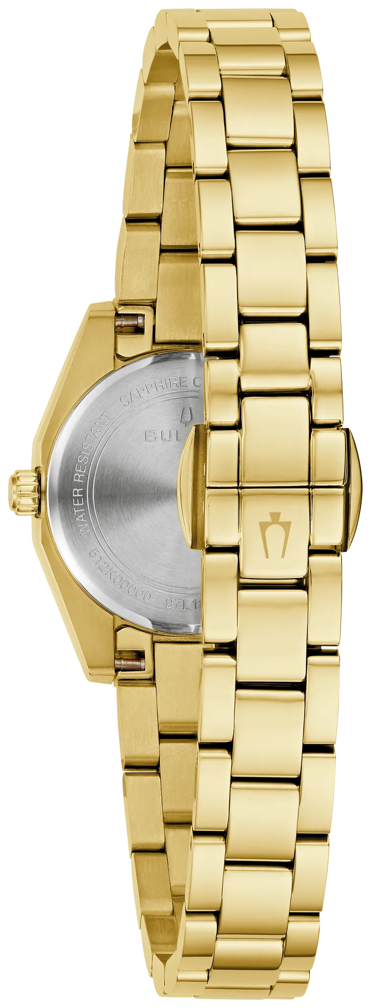 Bulova Surveyor Quartz 22.7mm Pink Dial Dial Gold Tone Stainless Steel 97L187