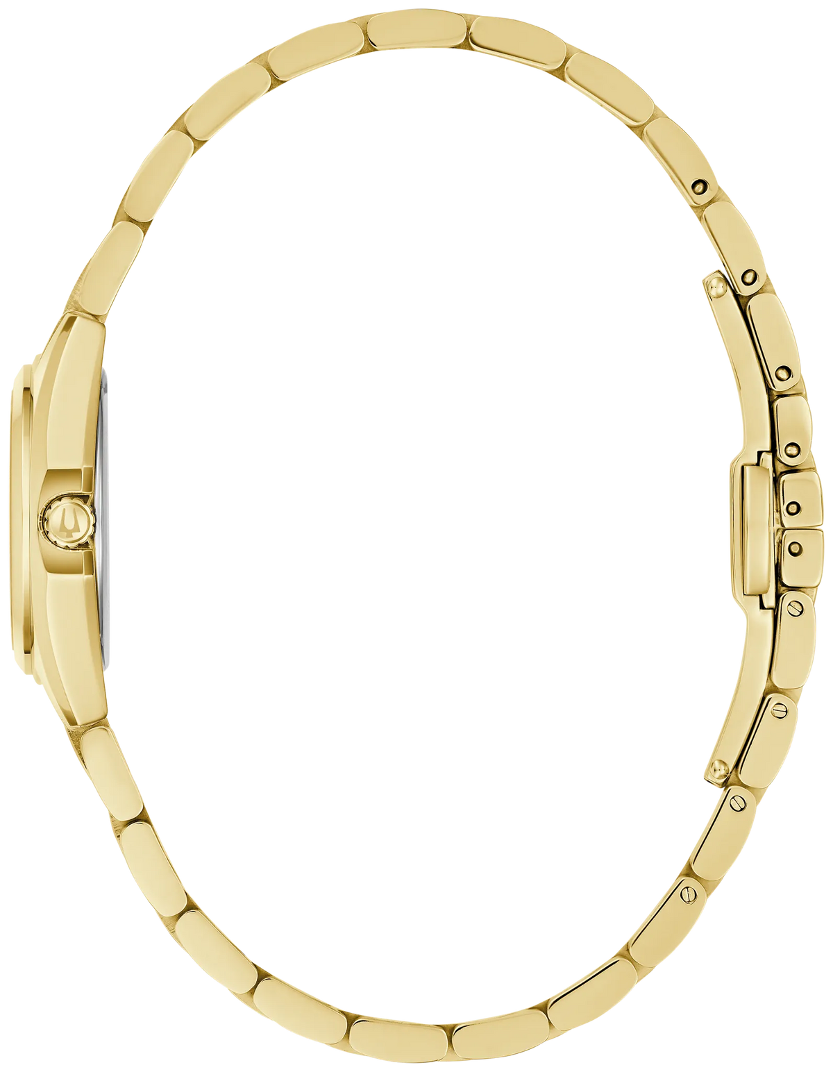 Bulova Surveyor Quartz 22.7mm Pink Dial Dial Gold Tone Stainless Steel 97L187