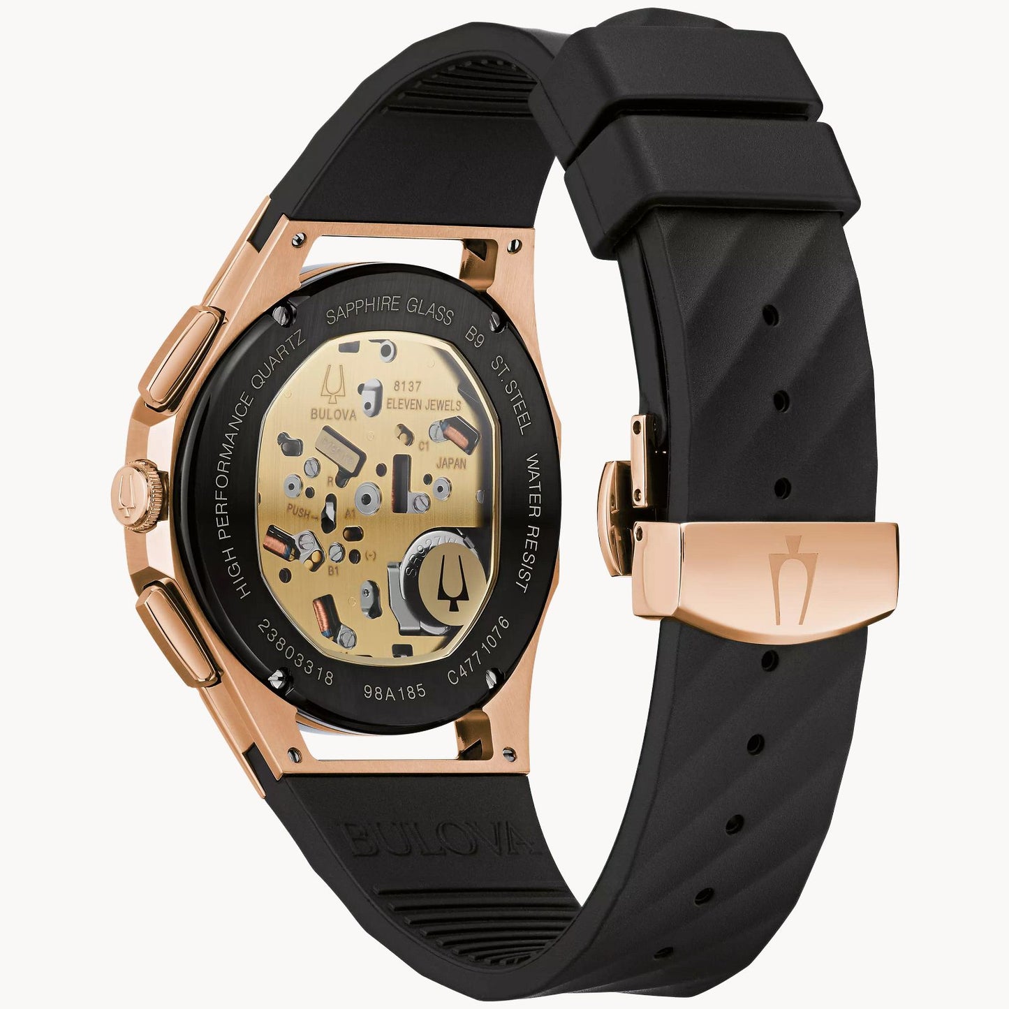 Bulova Curv Rose Gold Tone 98A185