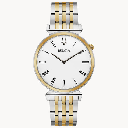 Bulova Regatta Gold Accent Stainless Steel White Dial 98A233