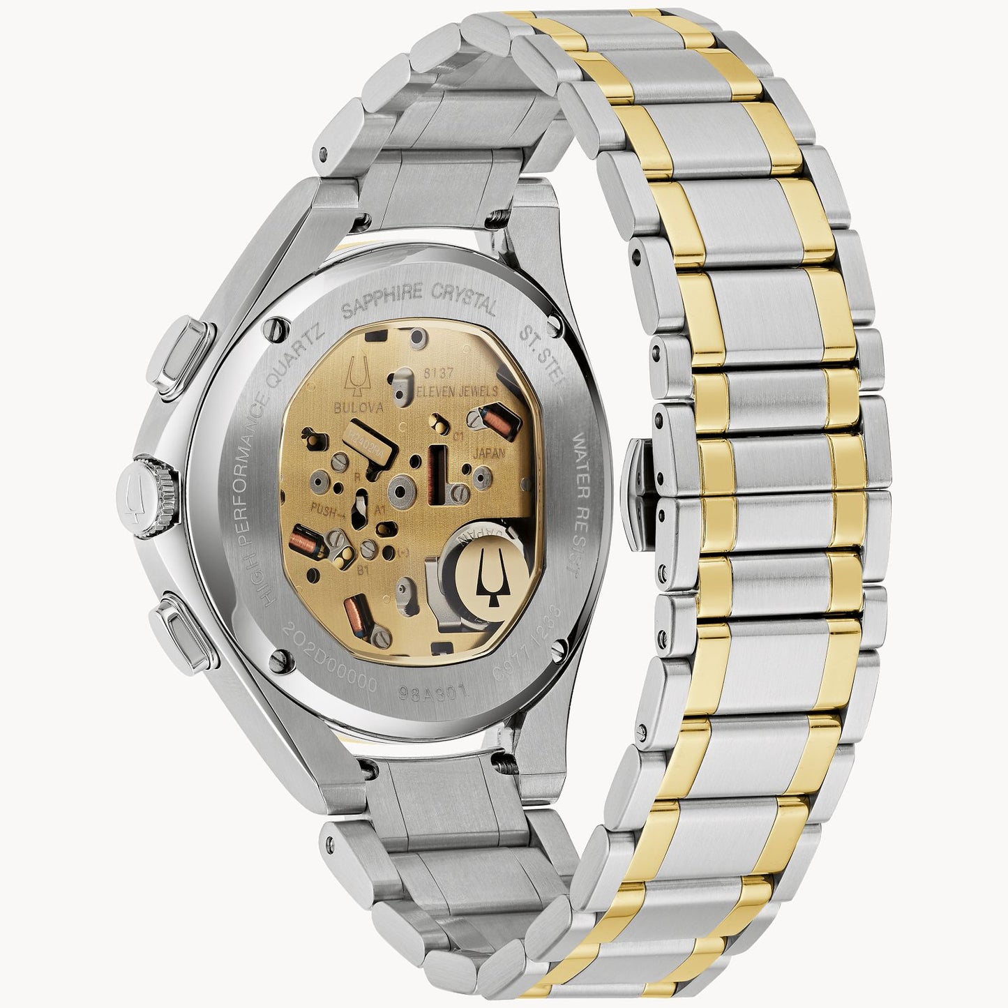 Bulova Curv Stainless Steel and Gold-Tone 98A301