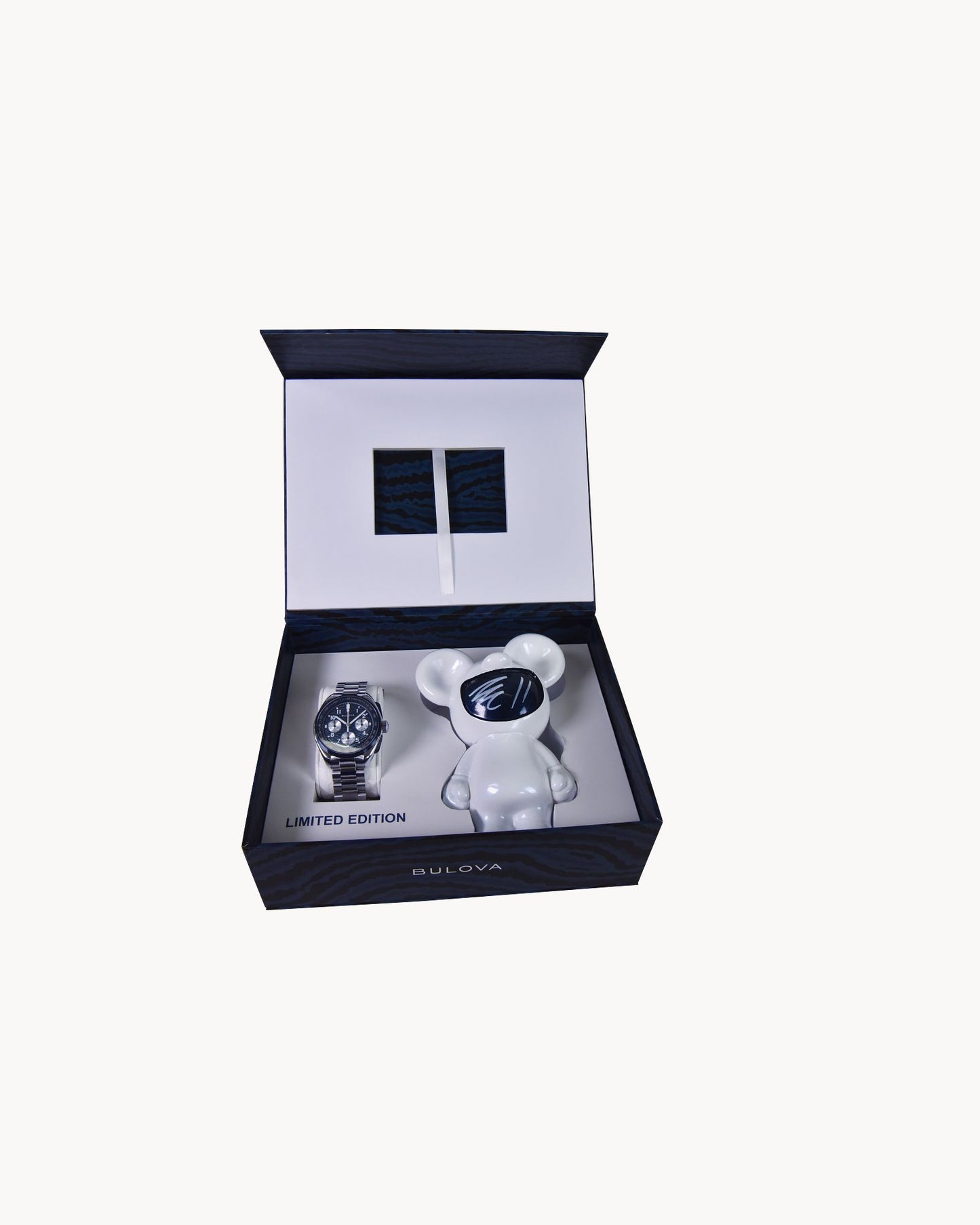 Bulova X Thiago Rosinhole Budii Lunar Pilot Limited Edition Timascus Blue Dial Steel Bracelet 98A329
