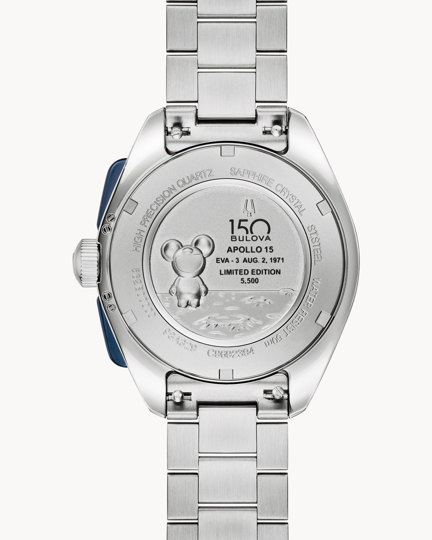 Bulova X Thiago Rosinhole Budii Lunar Pilot Limited Edition Timascus Blue Dial Steel Bracelet 98A329