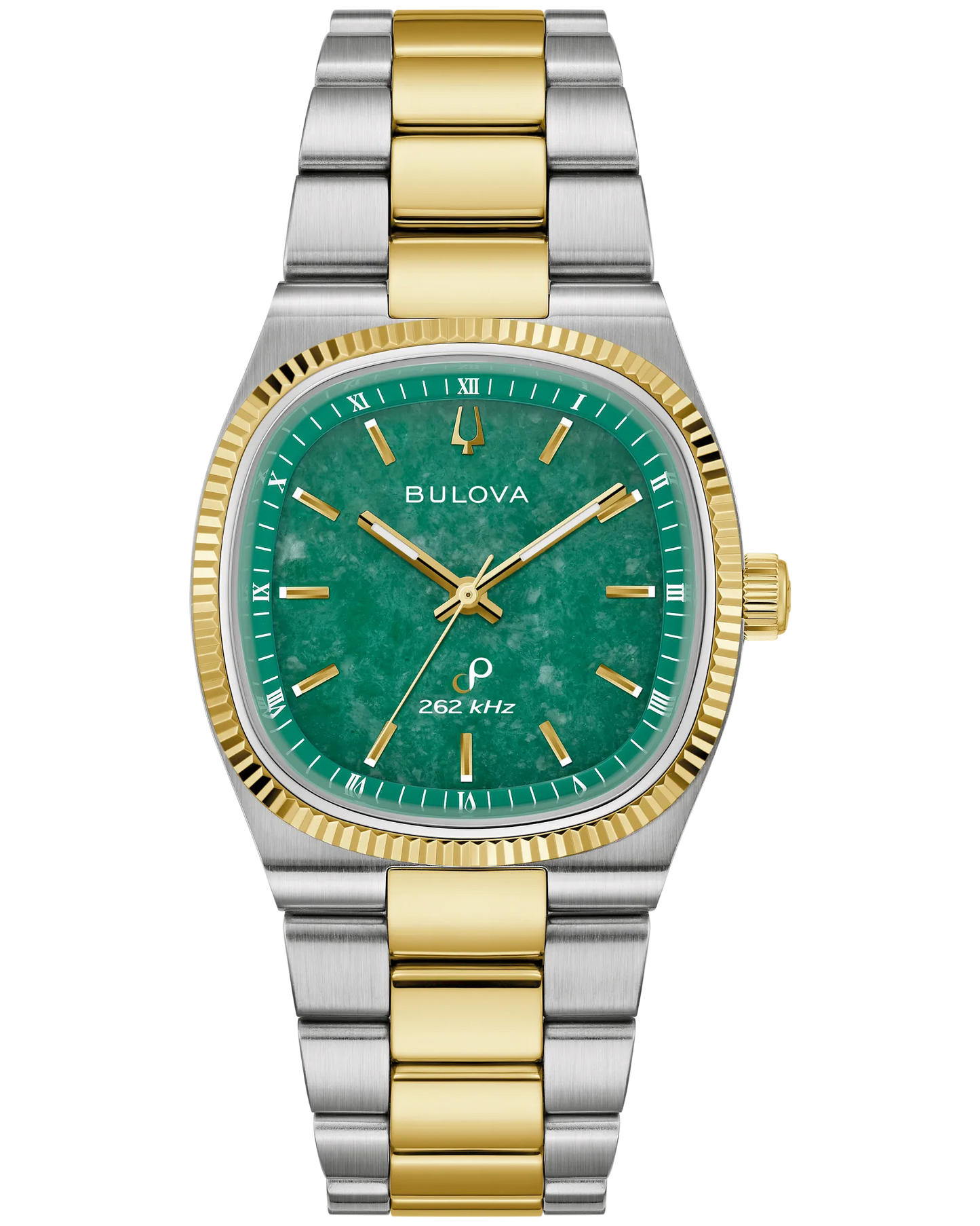 Bulova Super Seville Jade HPQ Precisionist Gold/Silver Tone 98A336