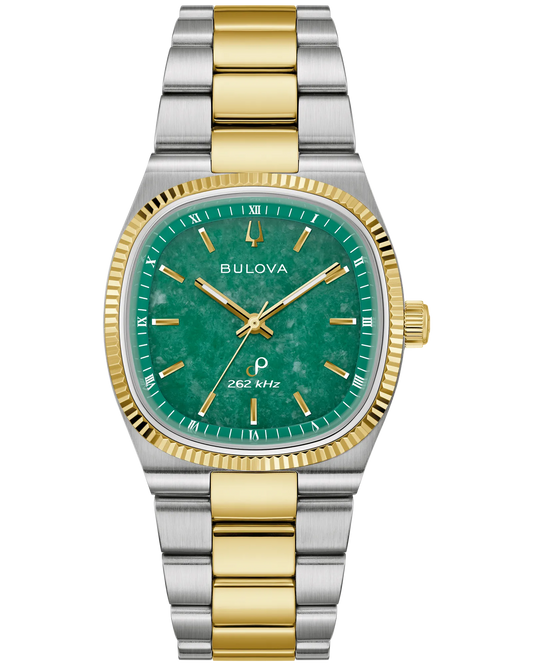 Bulova Super Seville Jade HPQ Precisionist Gold/Silver Tone 98A336