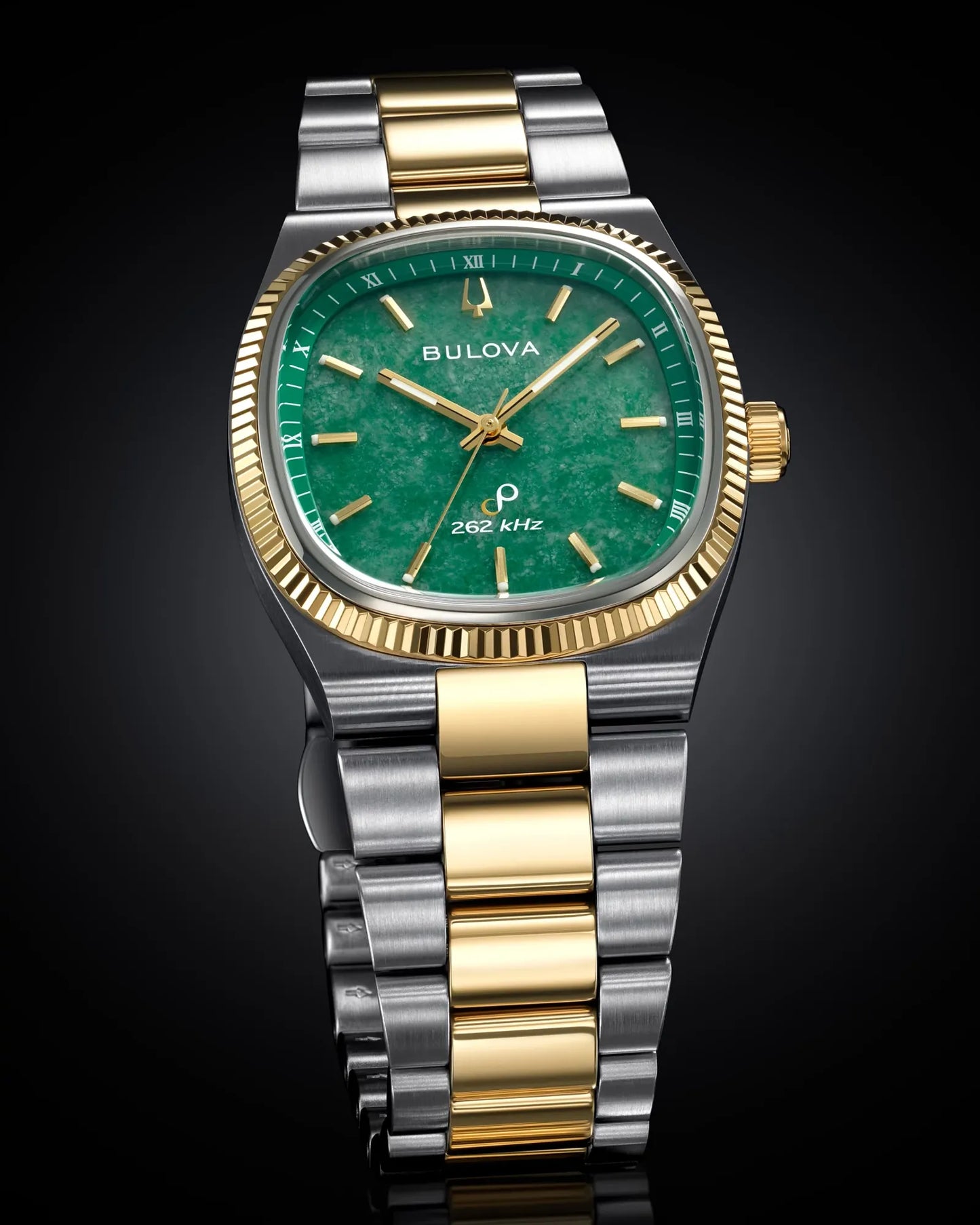 Bulova Super Seville Jade HPQ Precisionist Gold/Silver Tone 98A336