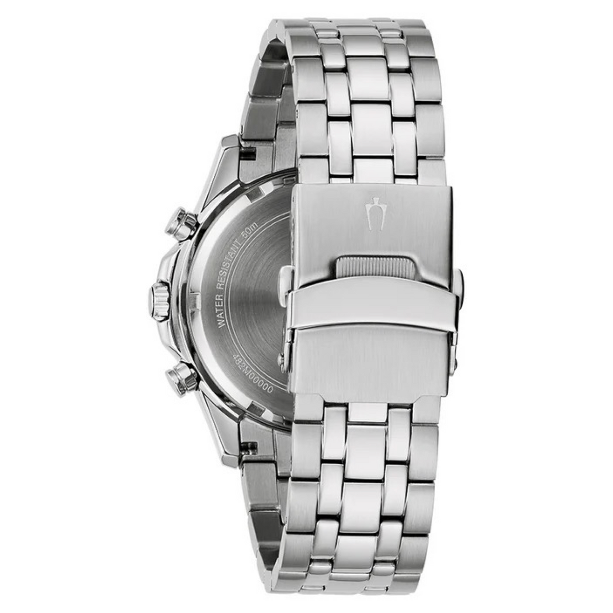 Bulova Classic Chronograph 43mm Quartz Silver Dial Stainless Steel 98B437
