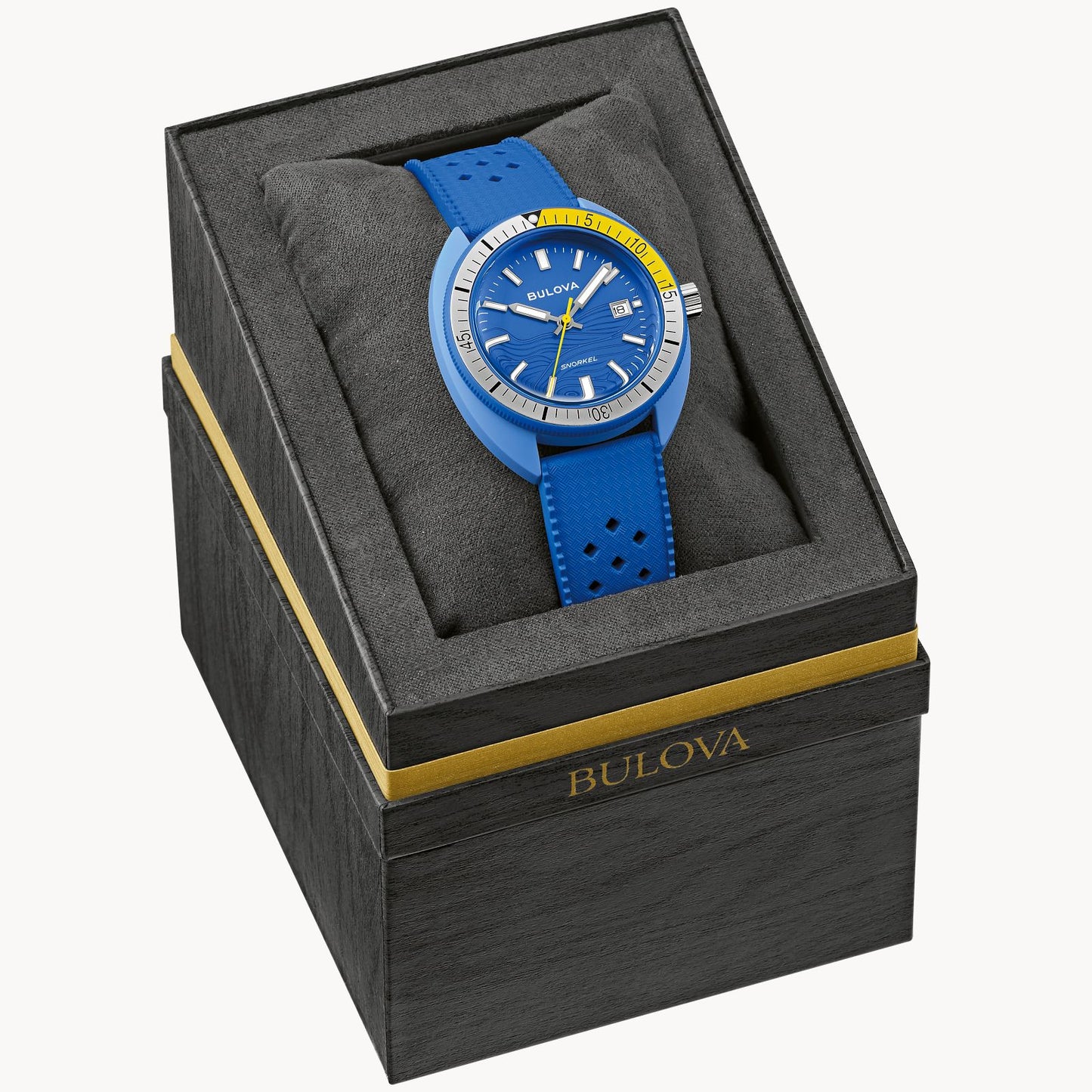 Bulova Snorkel Blue Tang Fish 41mm Quartz Blue Strap 98B445