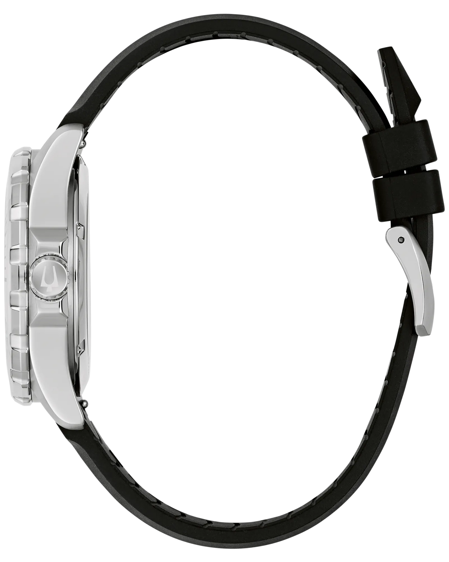 Bulova Marine Star Series B Automatic Black Dial Polyurethane Rubber Strap 98B465